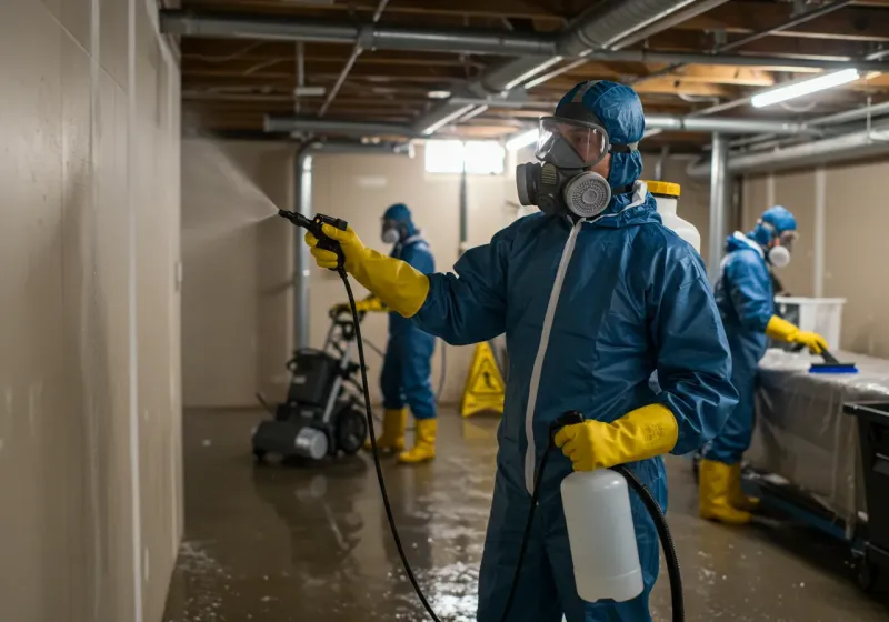 Basement Sanitization and Antimicrobial Treatment process in Elmsford, NY