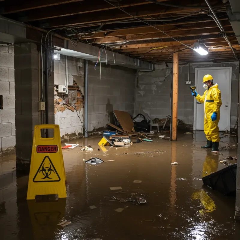 Flooded Basement Electrical Hazard in Elmsford, NY Property